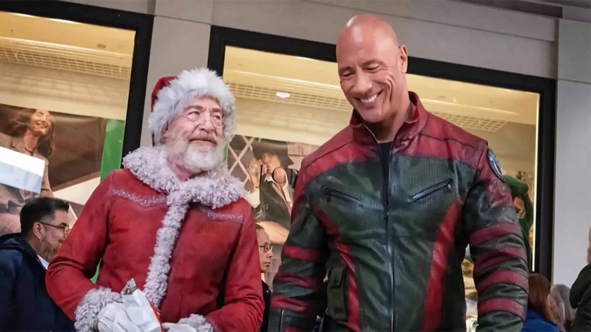 Dwayne Johnson y Santa Claus en Red One