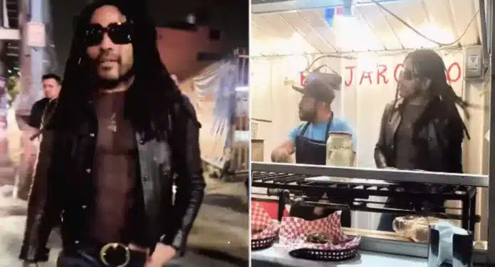 Lenny Kravitz en la CDMX y en un puesto de hamburguesas