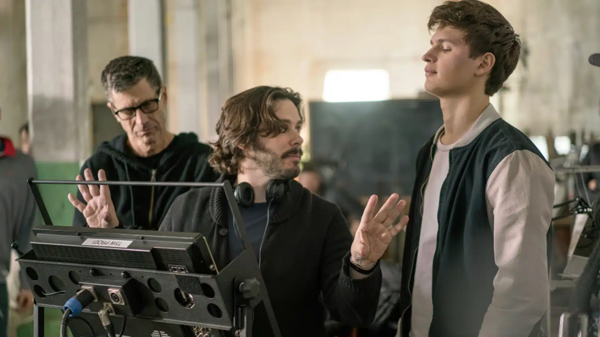 Edgar Wright dirigiendo Baby Driver