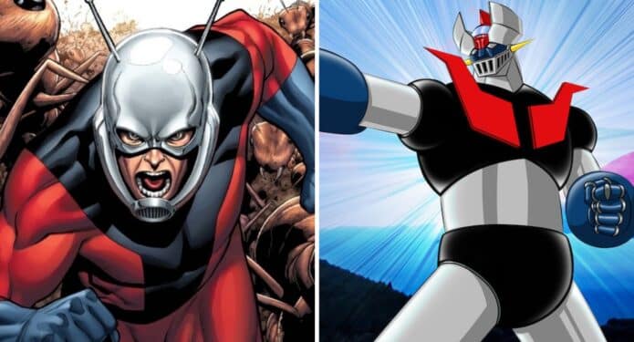 Pelea entre antman y mazinger z