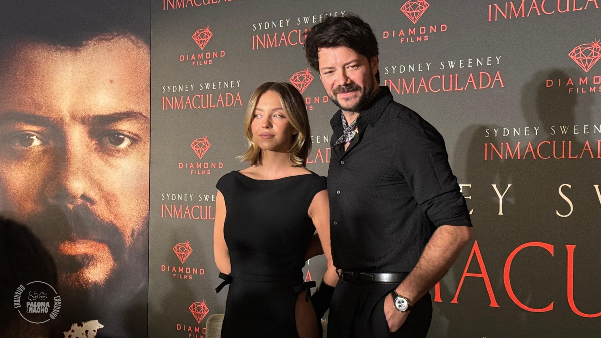 Álvaro Morte y Sydney Sweeney CDMX conferencia