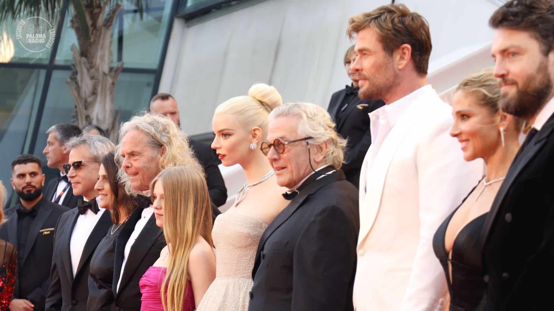 Anya Taylor Joy Chris Hemsworth y George Miller alfombra roja