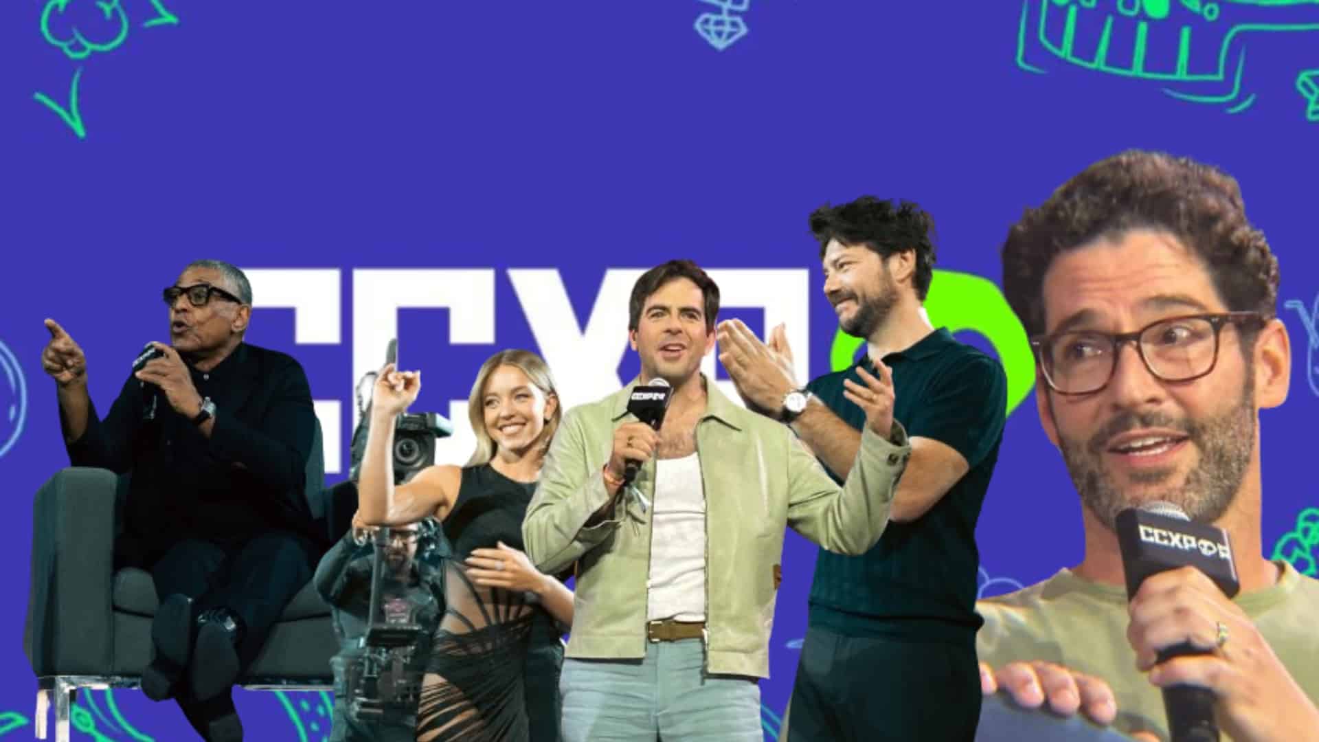 CCXP 2024 Giancarlo Esposito Tom Ellis Eli Roth Sydney Sweeney Alvaro Morte