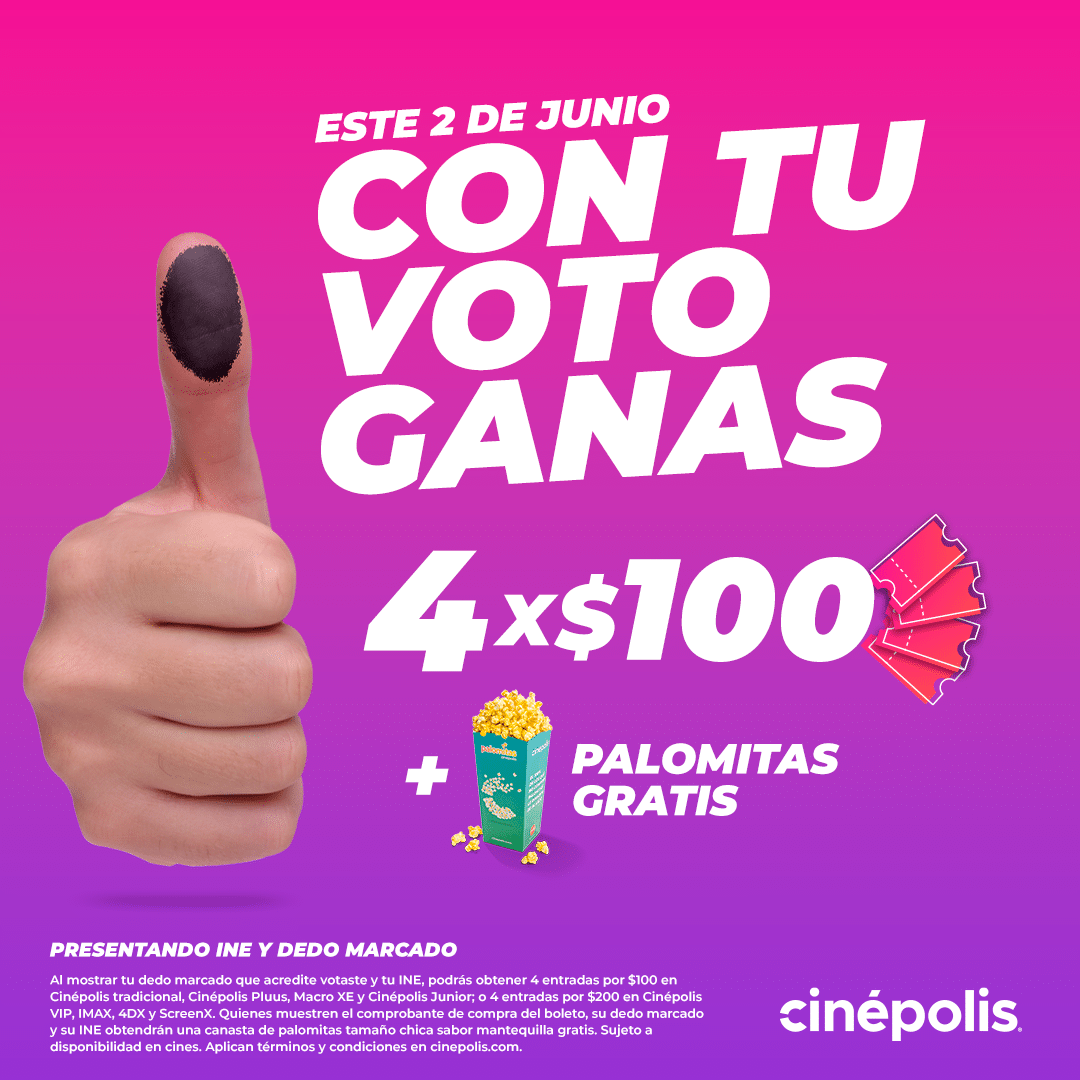 Cinépolis promoción 2 de junio 