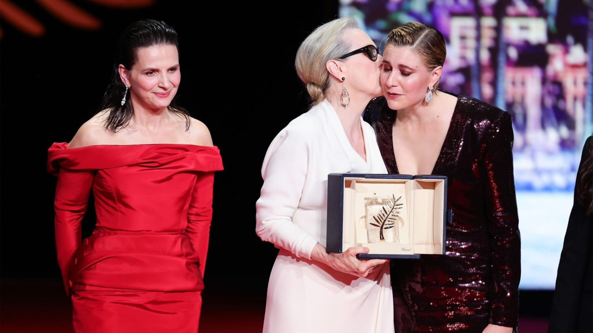 Juliette Binoche Meryl Streep y Greta Gerwig  