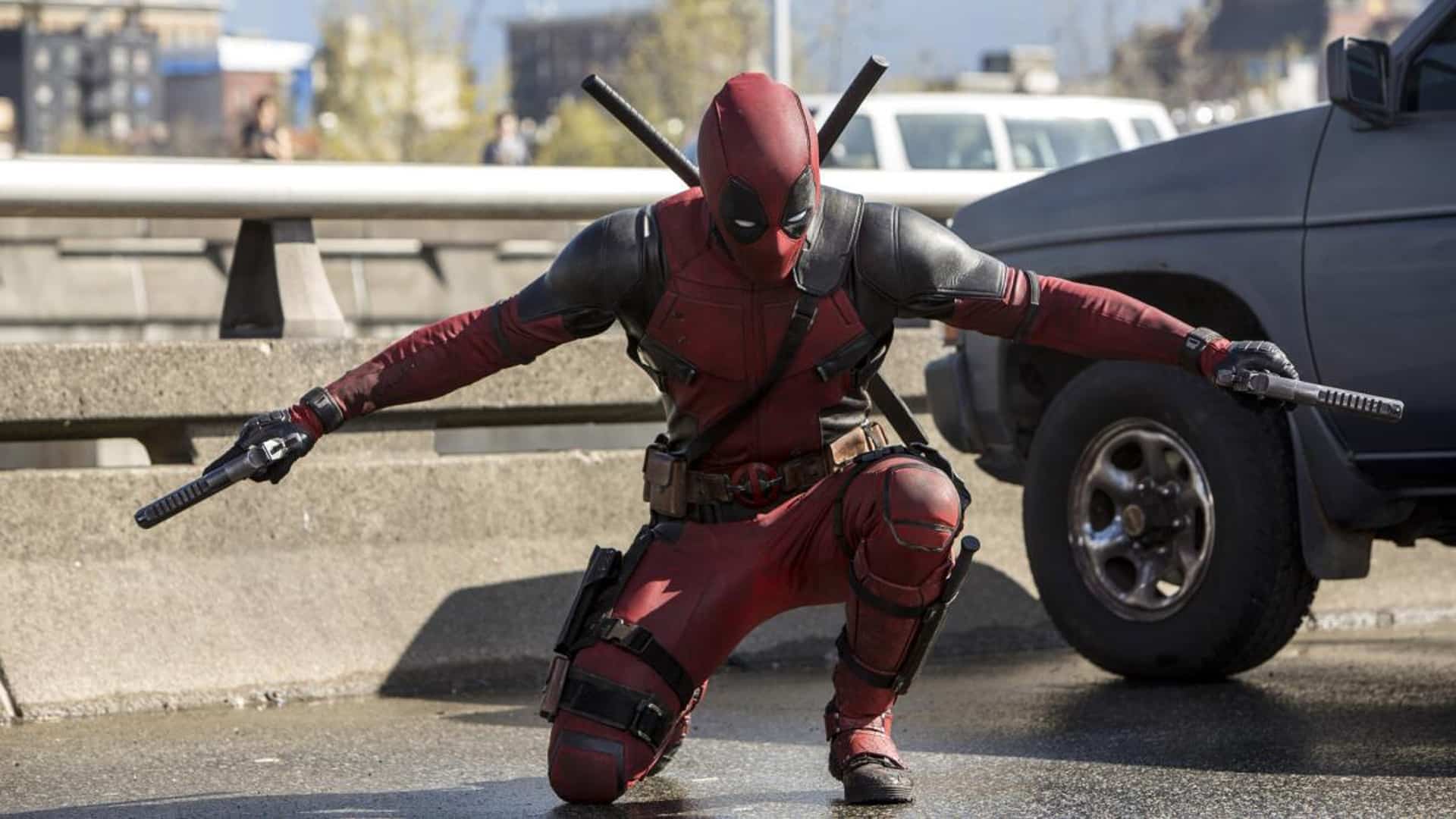 Deadpool escena carretera