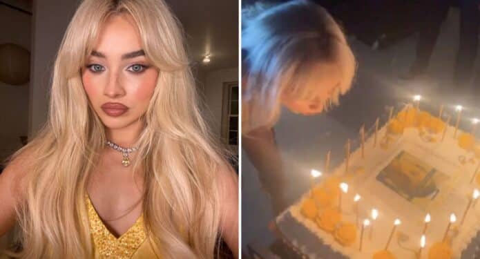 Sabrina Carpenter celebra su cumpleaños con un curioso pastel.