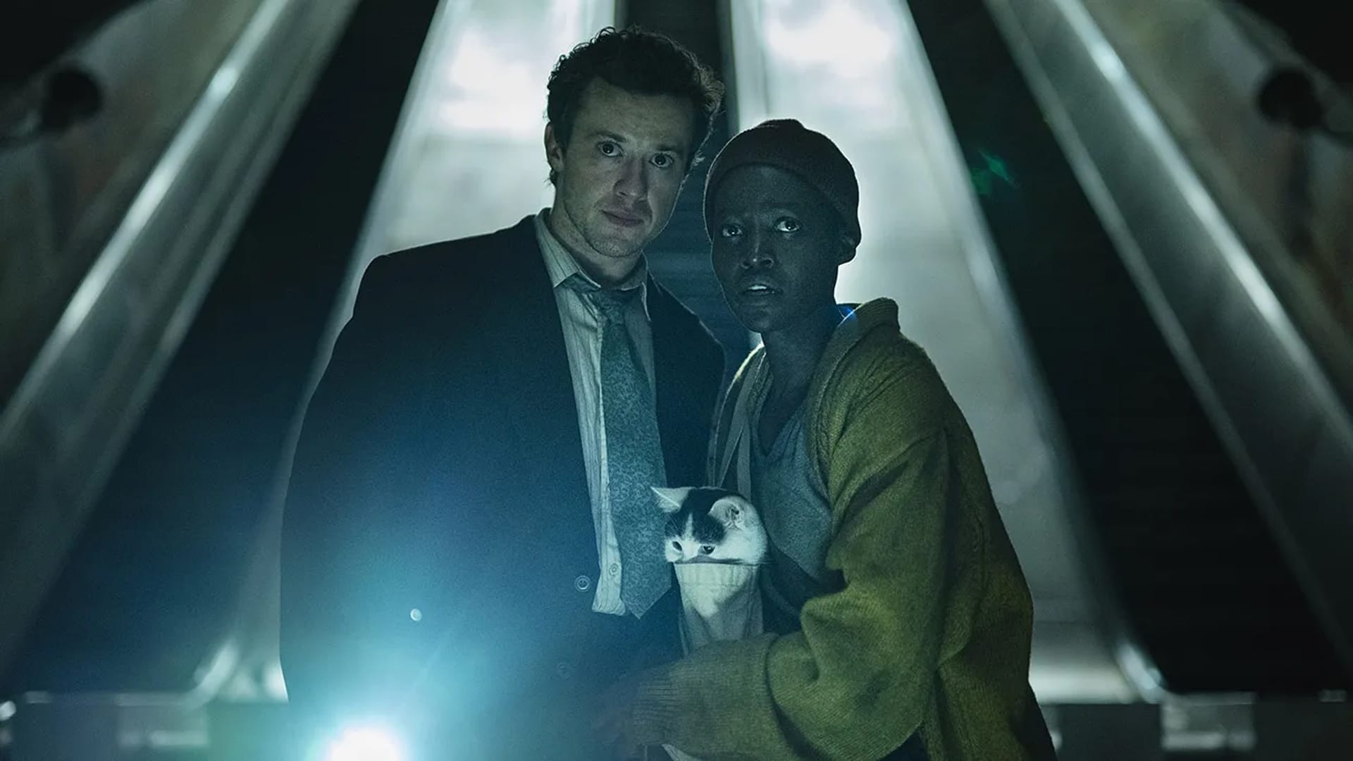 Un lugar en silencio, Lupita Nyong´o y Joseph Quin