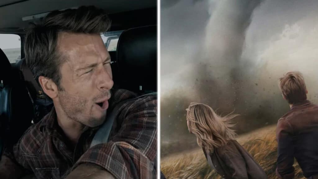 Tornados: Glen Powell promete una de las secuencias de acción más increíbles en la historia