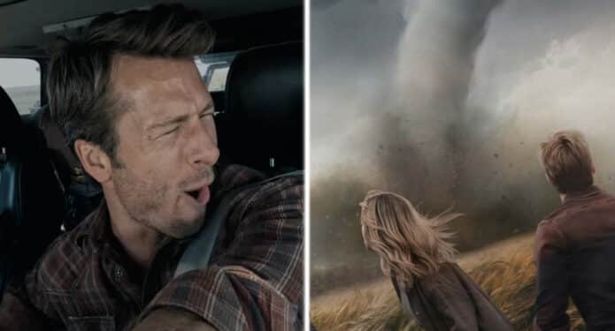 Tornados, Glen Powell, secuencia de acción