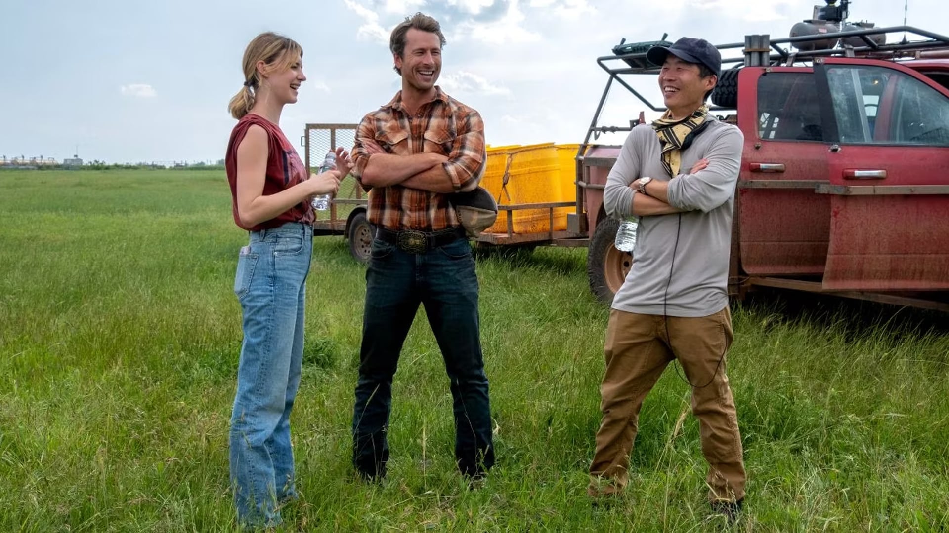 Lee Isaac Chung, Glen Powell y Daisy Edgar-Jones