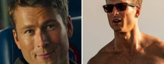 Glen Powell broma con grillos
