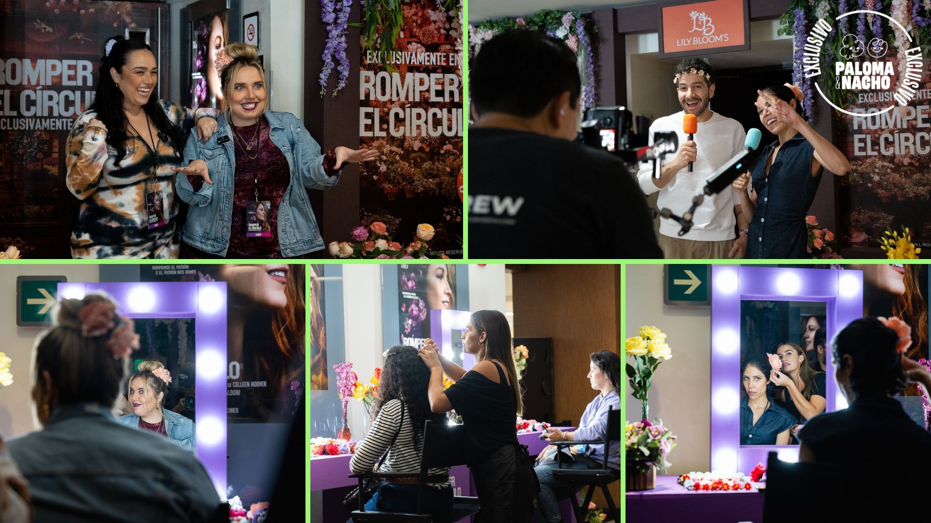 Gaby Meza, Héctor Trejo, Mónica Makaco y Fernanda Martín disfrutaron de arreglarse con flores