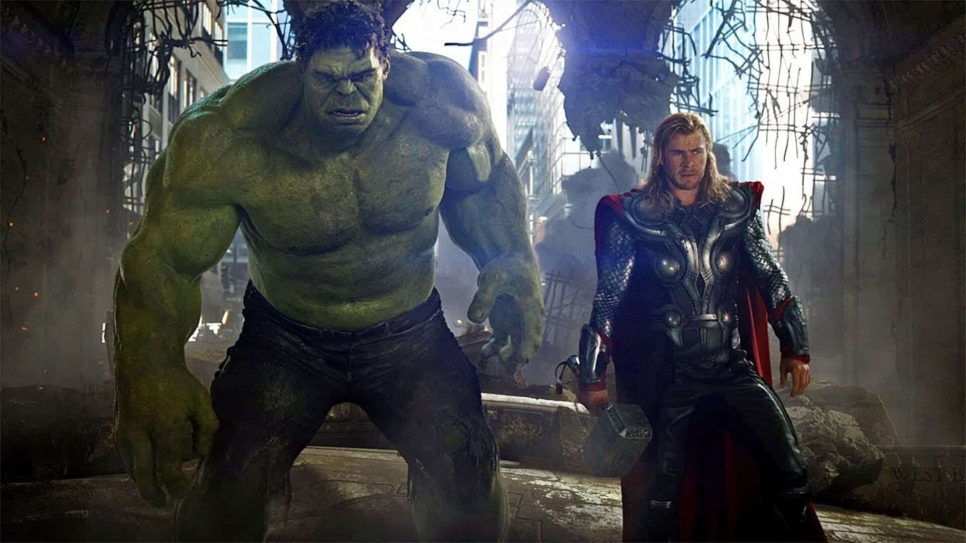 Thor y Hulk en Los Vengadores