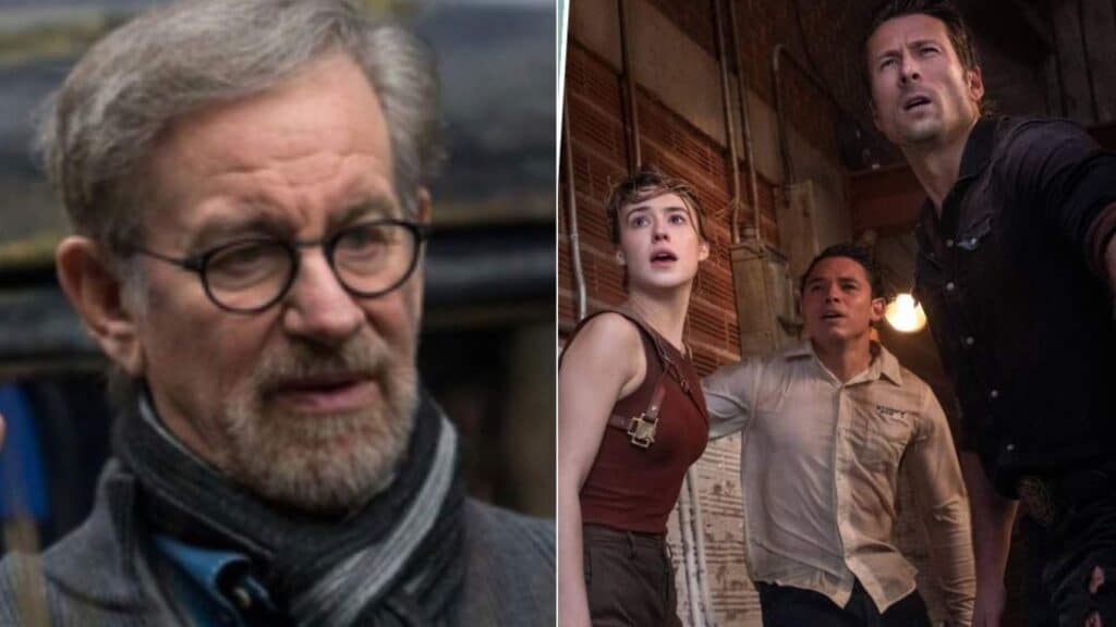 Glen Powell revela qué hizo Steven Spielberg que cambió todo al final de Tornados