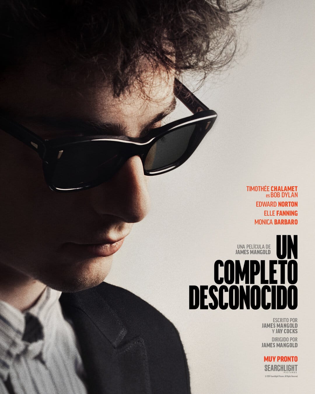 Un completo desconocido biopic Bob Dylan póster 