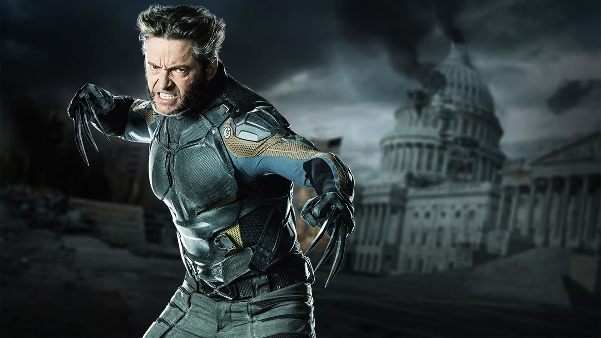 Wolverine, Hugh Jackman, traje negro