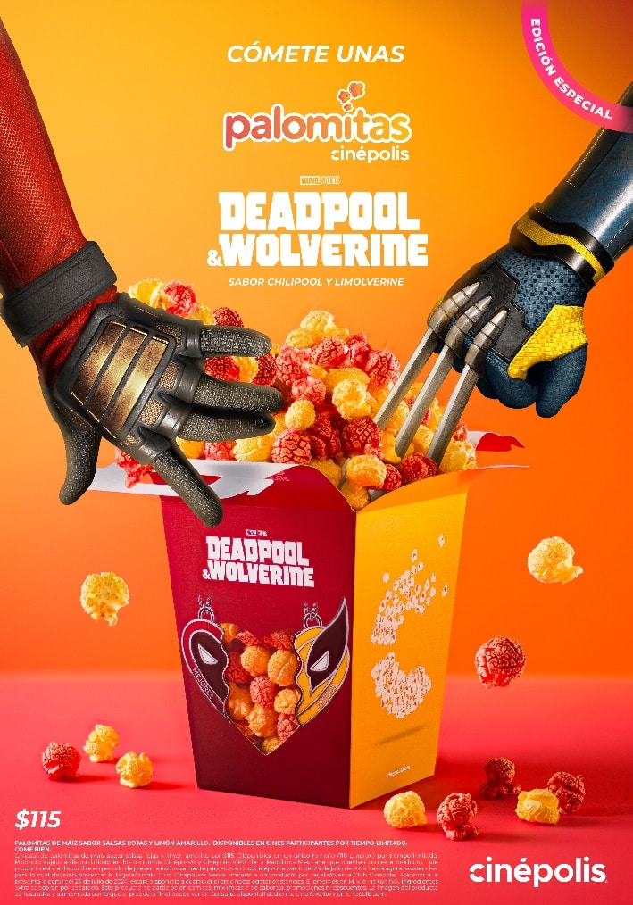 palomitas deadpool wolverine chile y limón