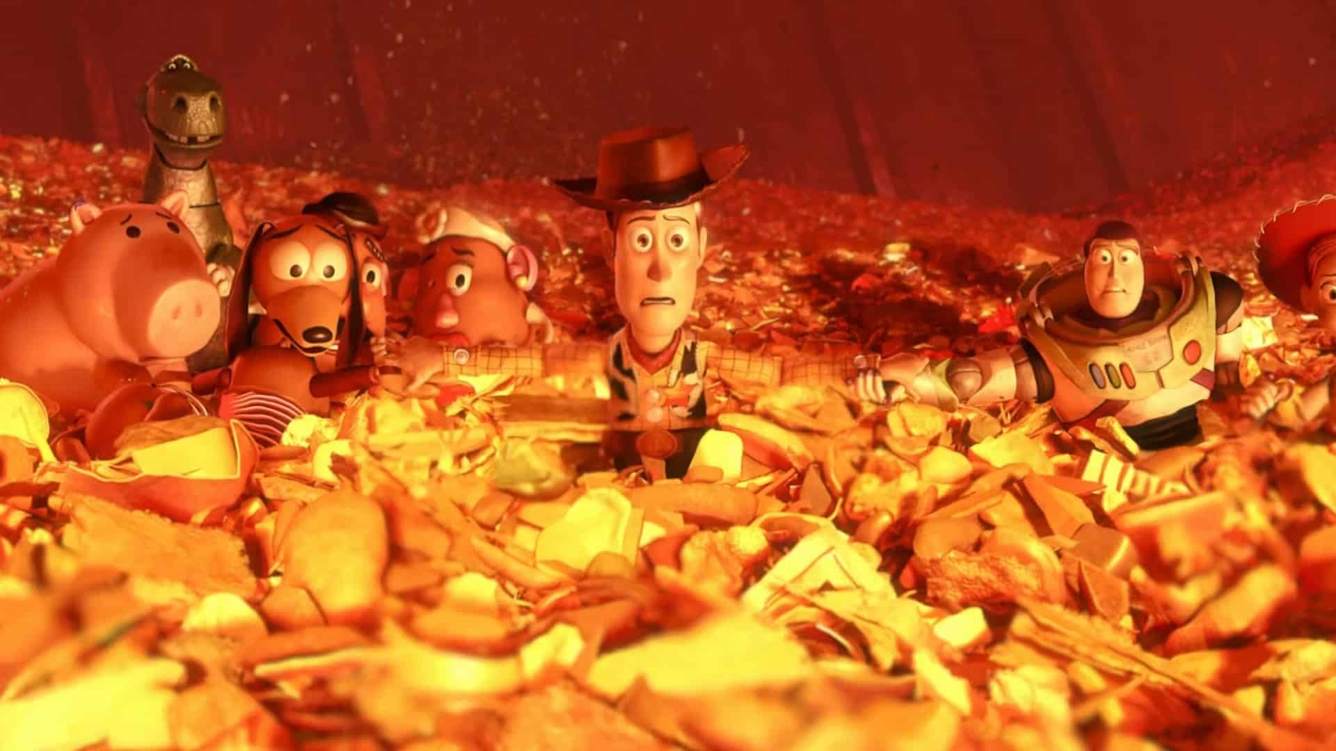 Toy Story 3 escena incinerador