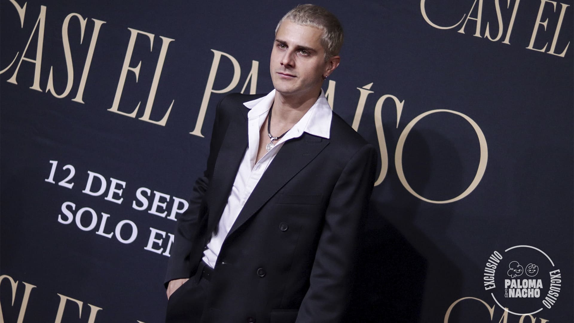 Andrea Arcangeli en la premiere de Casi el paraíso