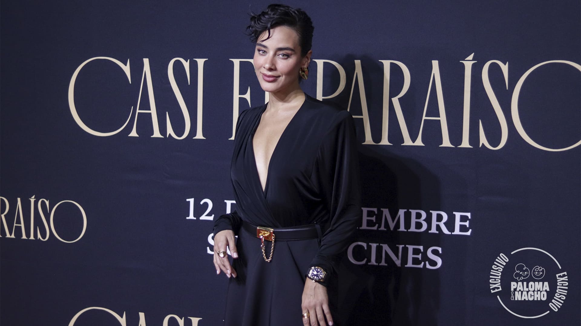 Esmeralda Pimentel en la premiere de Casi el paraíso