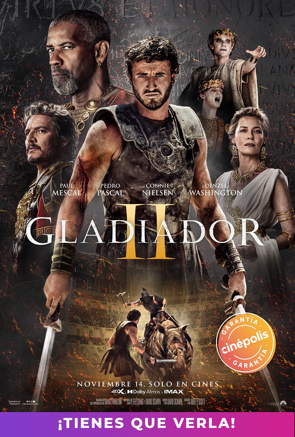 Gladiador 2 Garantía Cinépolis  póster