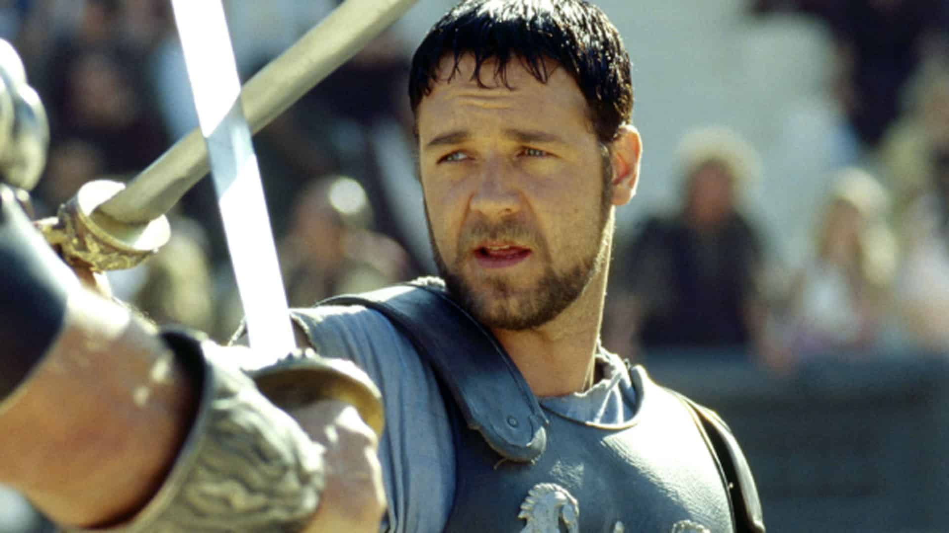 Gladiador Russell Crowe como Máximo