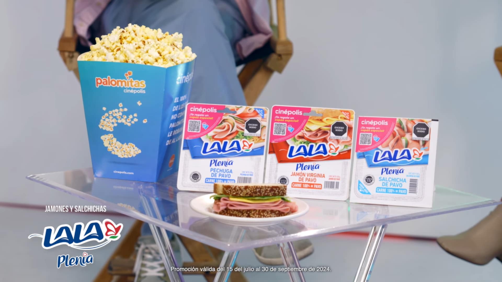 Lala Plenia jamones y salchichas palomitas Cinépolis 