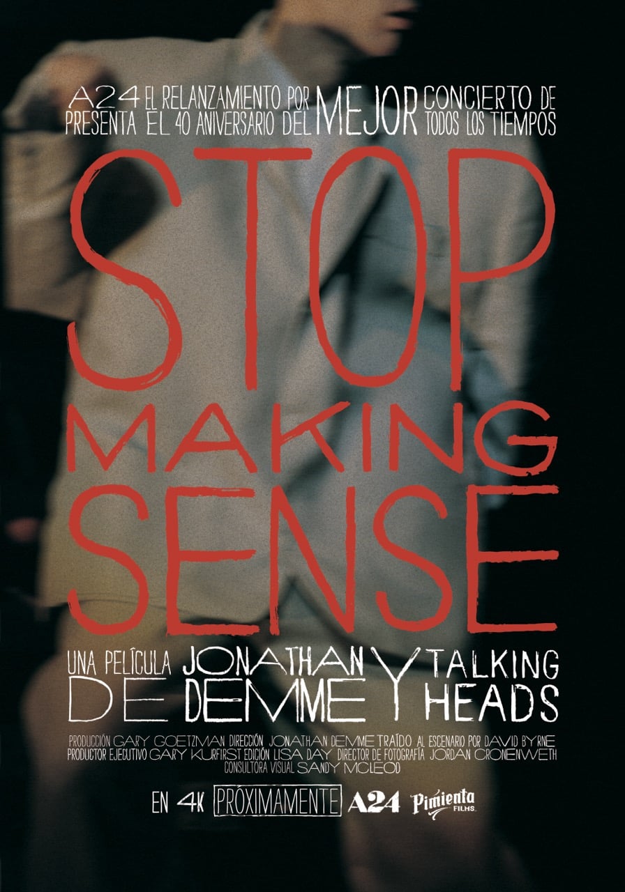 Póster del reestreno de Stop Making Sense