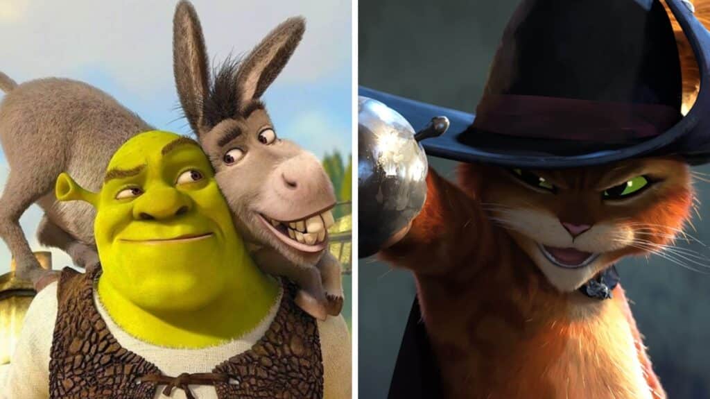 ¿Cuál es el orden cronológico para ver las películas de Shrek y el Gato con botas?