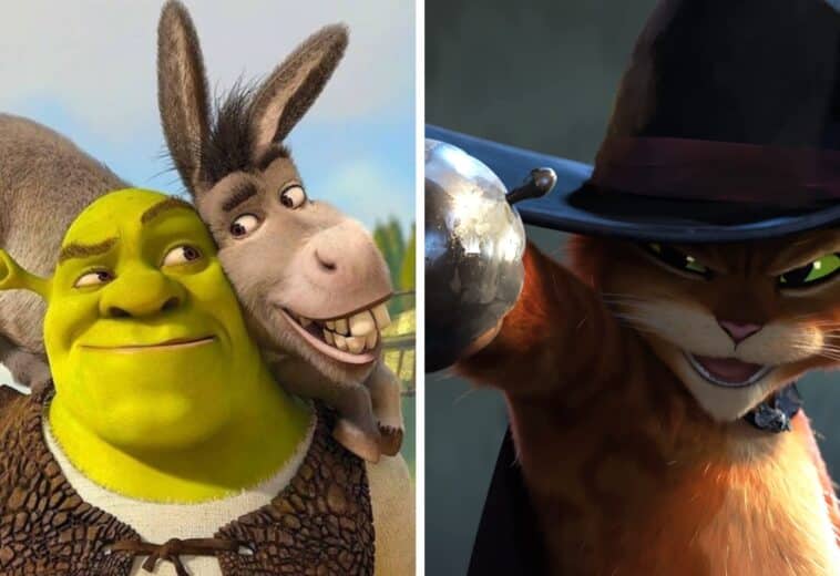 ¿Cuál es el orden cronológico para ver las películas de Shrek y el Gato con botas?