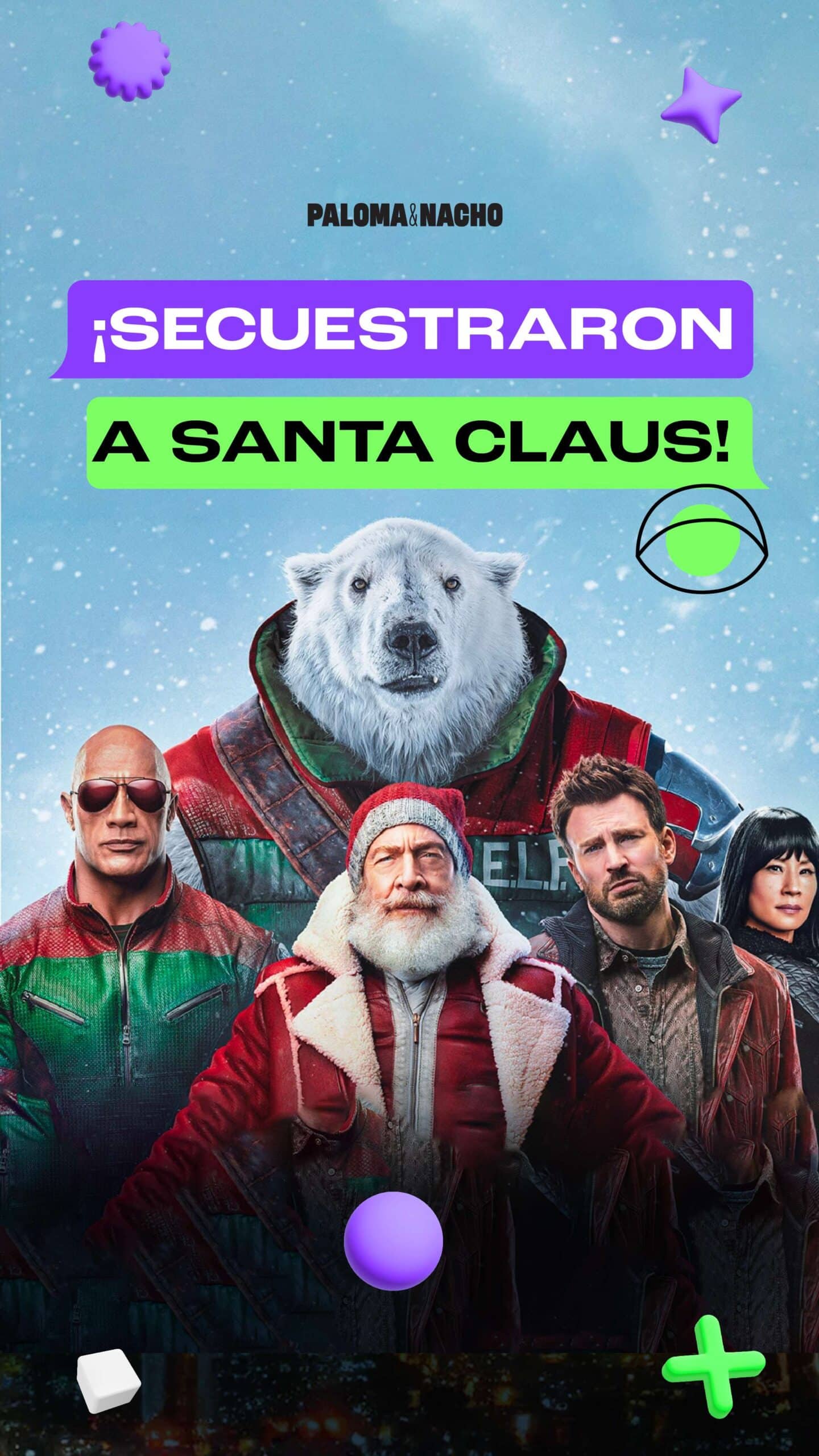 Dwayne Johnson y Chris Evans película Santa Claus 