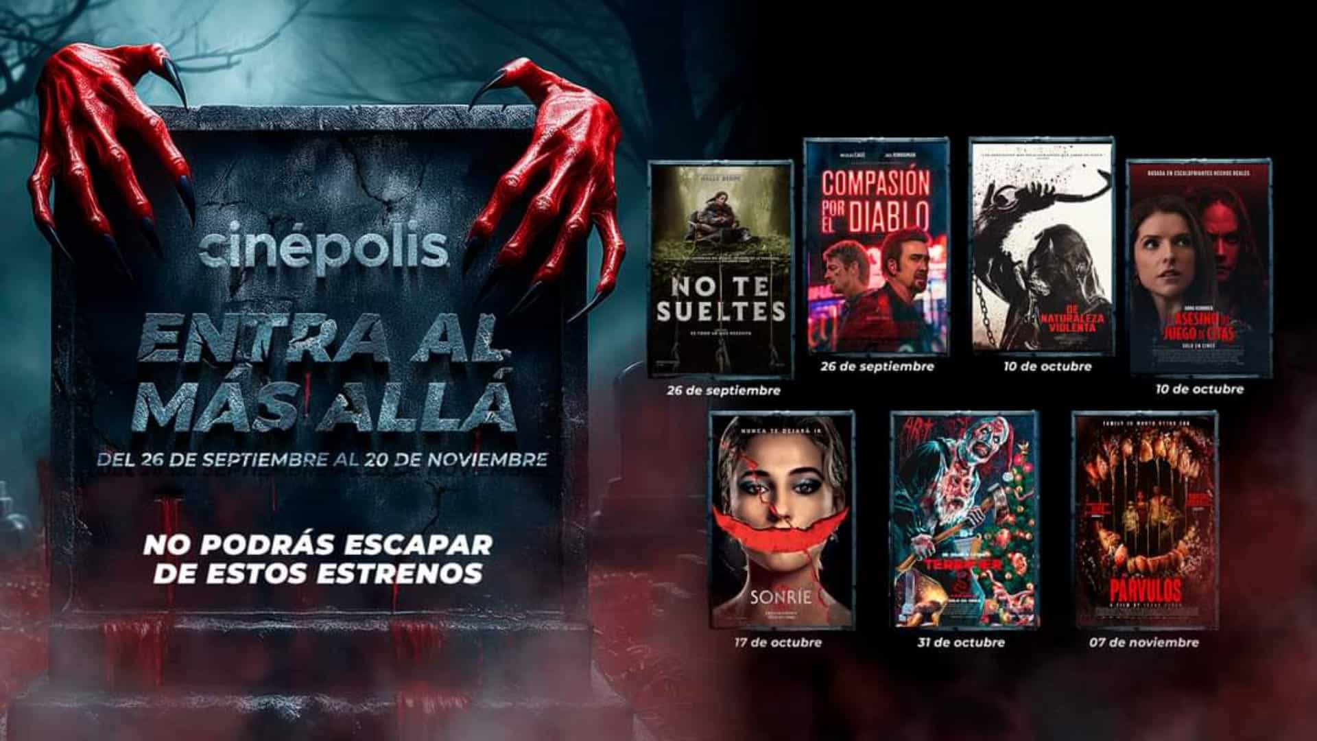 Entra al más allá Cinépolis películas de terror