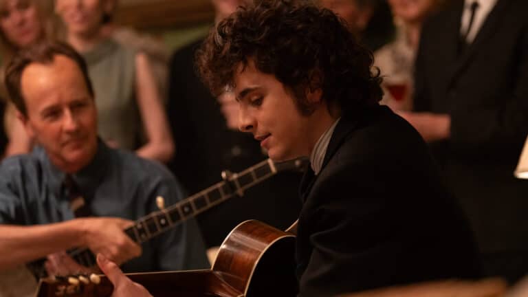 Timothée Chalamet como Bod Dylan