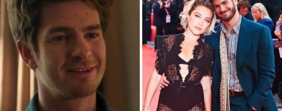 Andrew Garfield Florence Pugh acartonada