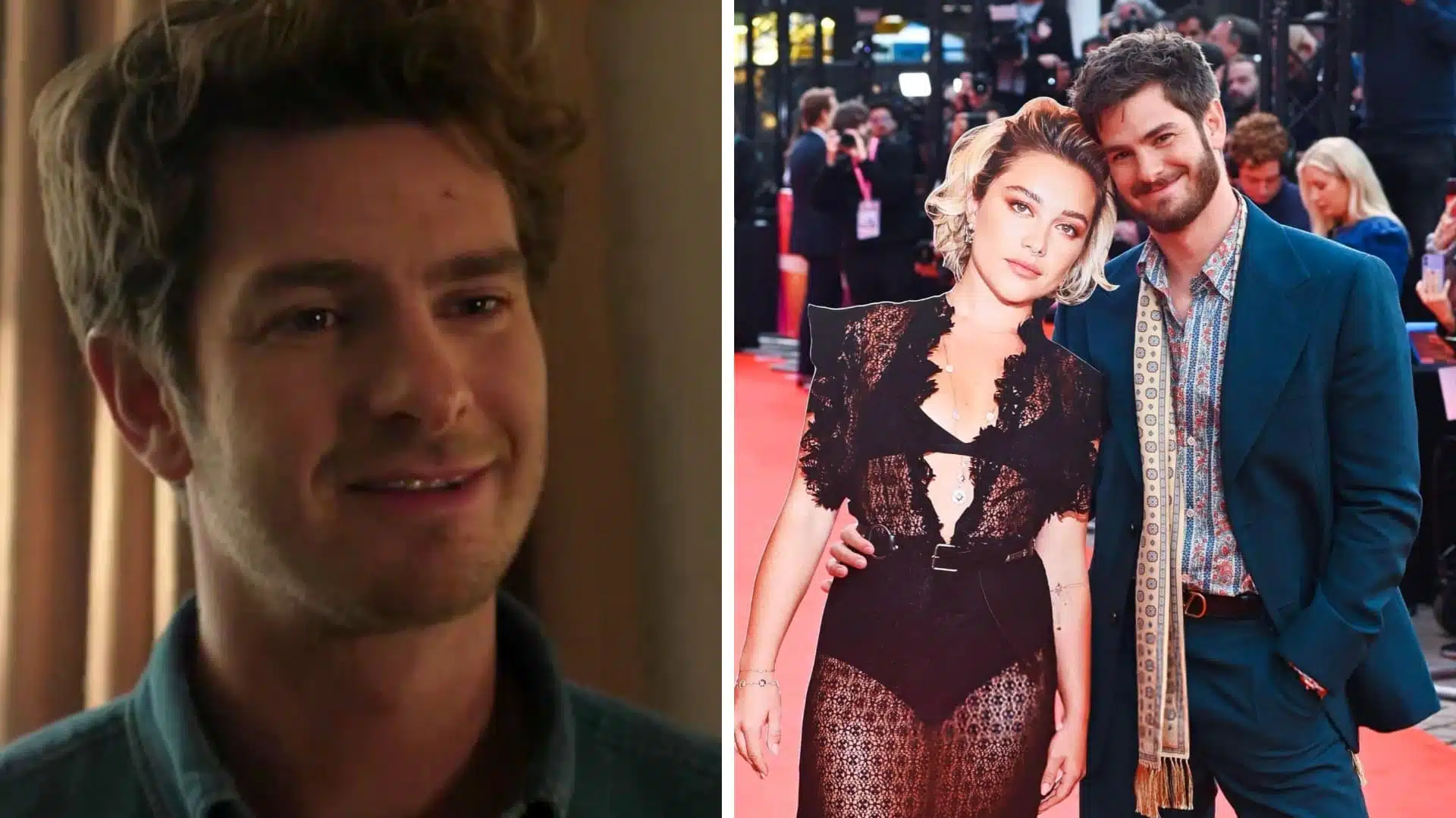 ¿Acartonada? Así lució Florence Pugh con Andrew Garfield en su nueva premiere