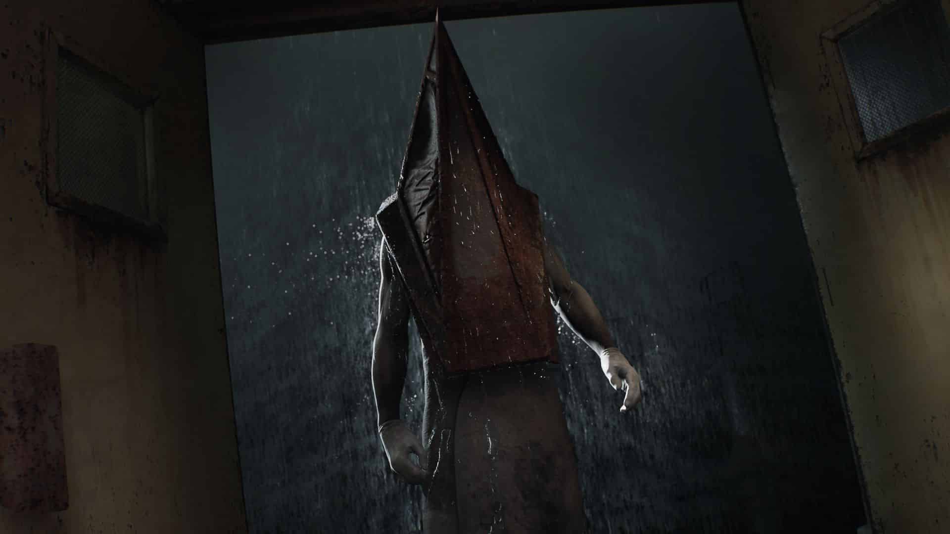 Pyramid Head es una bestia gigante con un casco de metal en forma de pirámide