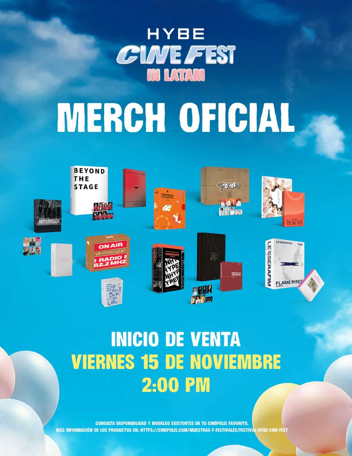 hybe cine fest merch oficial