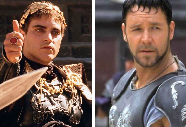 ¿Poco profesional? Ridley Scott revela enojo de Russell Crowe con Joaquin Phoenix