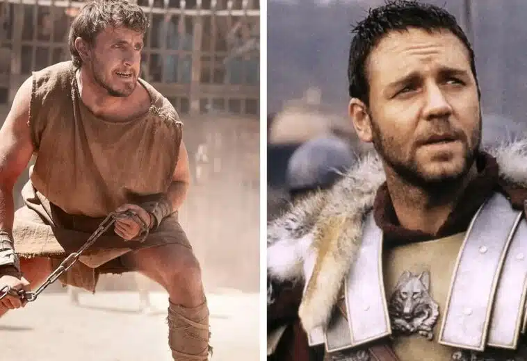 gladiador diferencias paul mescal russell crowe