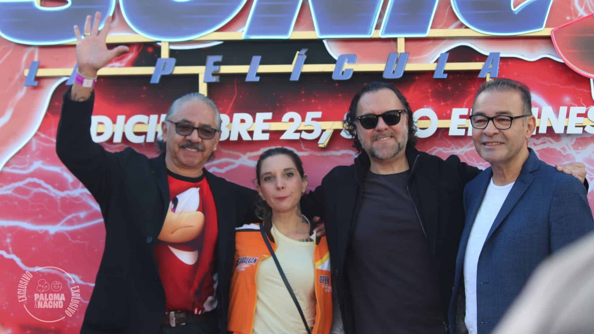 Marisol Romero Octavio Rojas René García y Mario Castañeda Sonic 3 premiere 