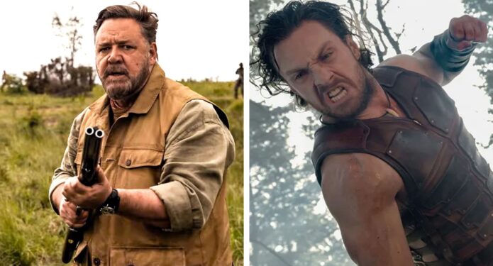 Russell Crowe y Aaron Taylor-Johnson