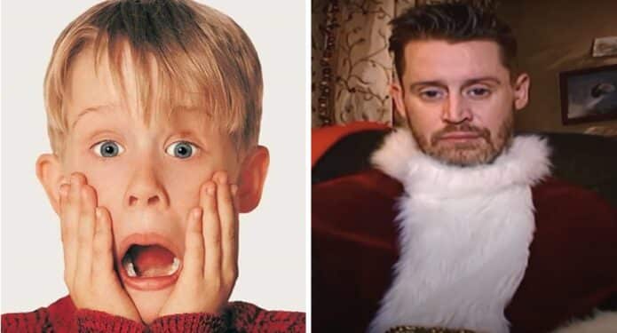 macaulay culkin santa en video de kim kardashian