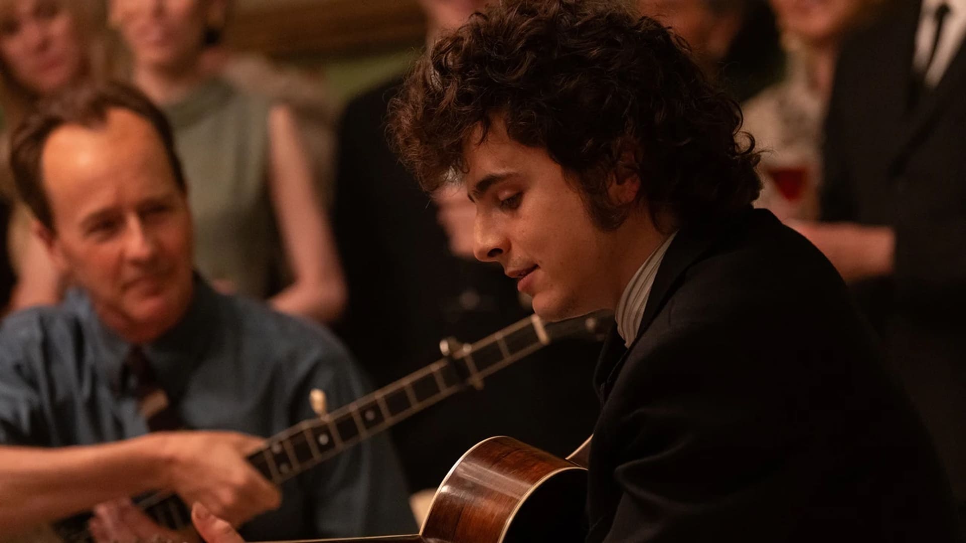 Timothée Chalamet como Bob Dylan