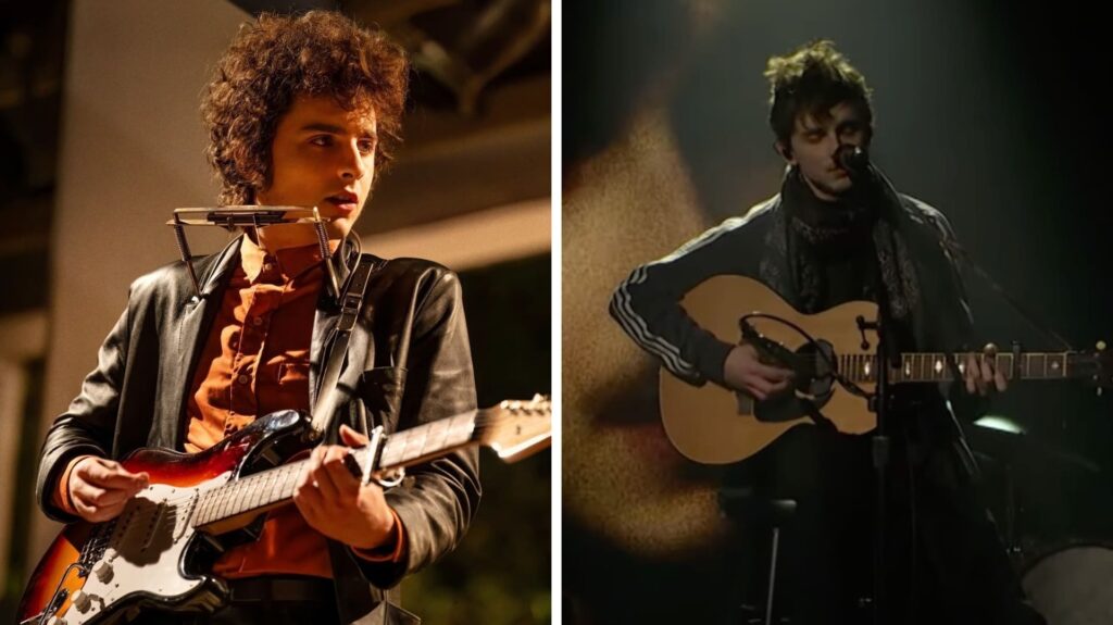 ¡Del cine a la realidad! Así cantó Timothée Chalamet como Bob Dylan