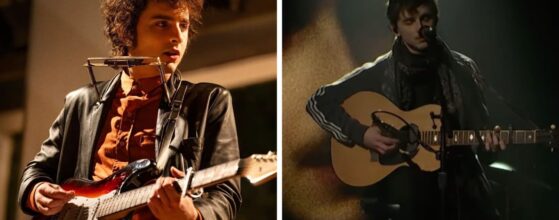 Timothée Chalamet cantó como Bob Dylan