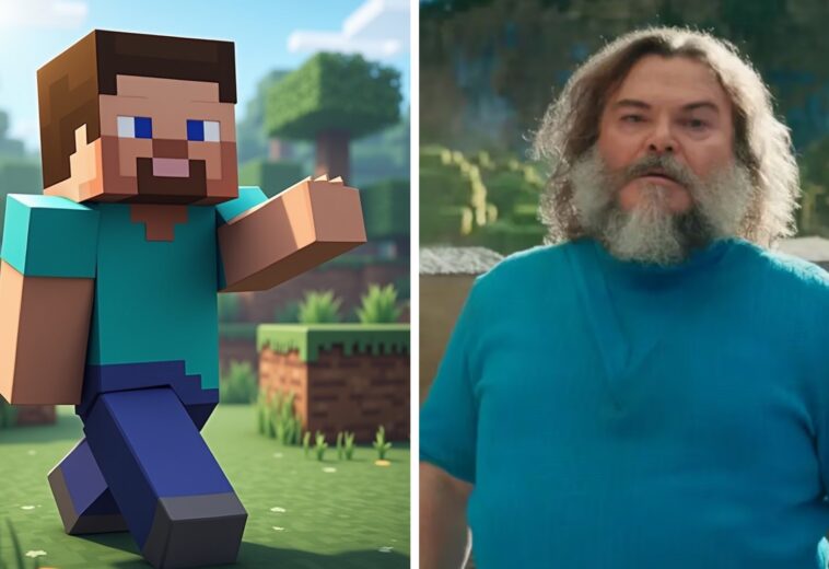 Preparación de Jack Black como Steve en Una película de Minecraft