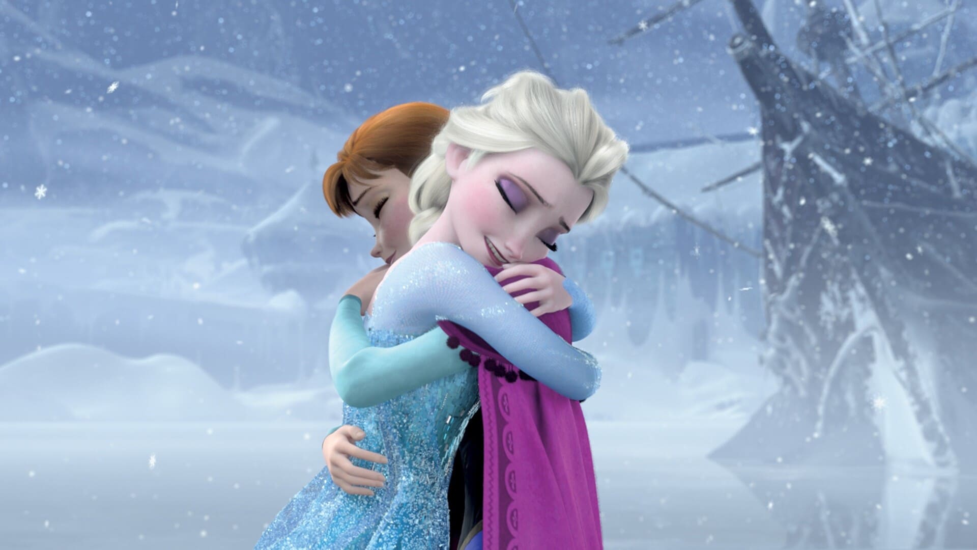 frozen escena de abrazo