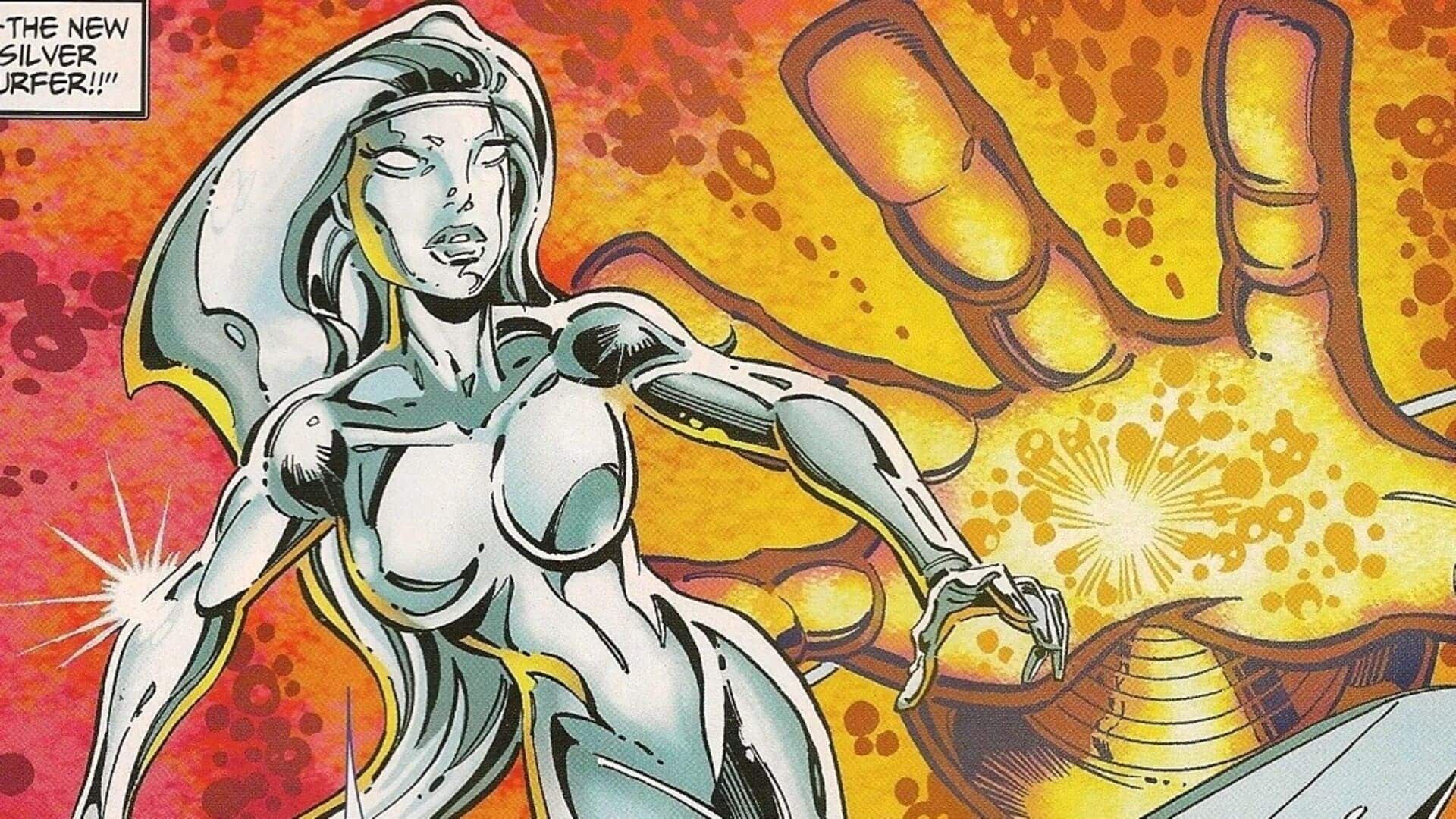 silver surfer cómic look