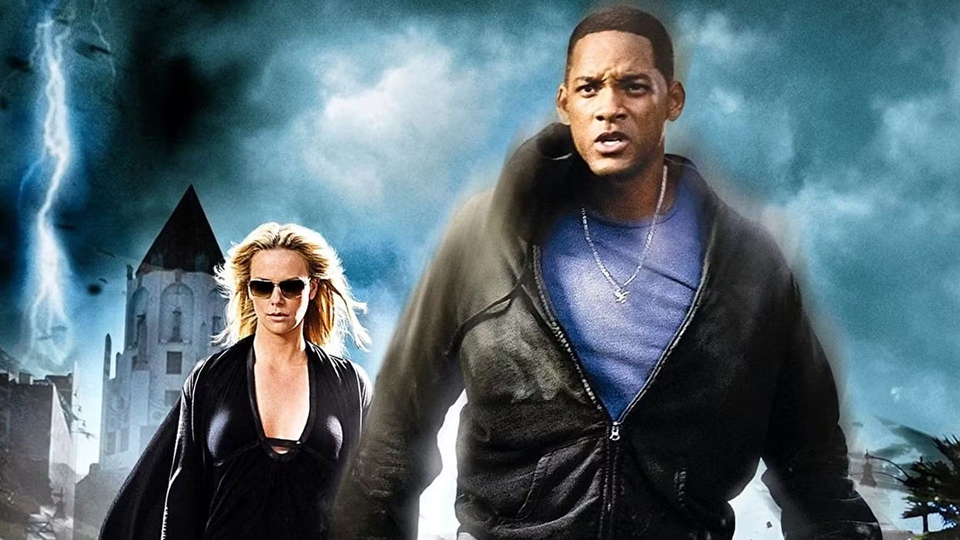 Charlize Theron y Will Smith en Hancock